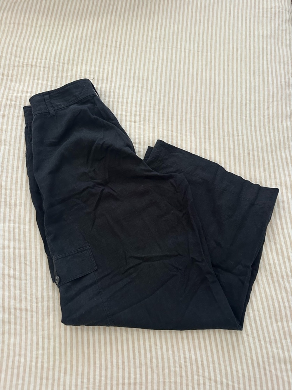 Madewell Black Cotton Cargo Pants